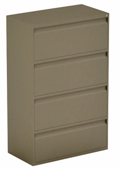 Archiveros para Oficina - Archivero Horizontal de 4 gavetas