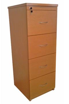 Archiveros para Oficina - Archivero vertical para oficina con 4 cajones