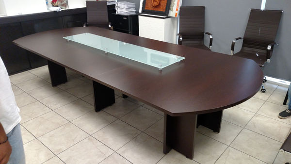Mesa de Juntas Para Oficina con Cristal