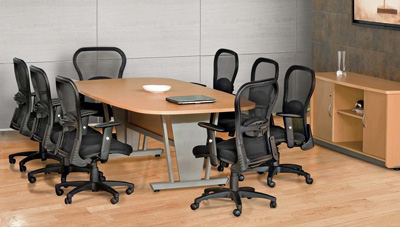Mesa de Juntas Para Oficina Semi Rectangular