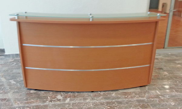 modulo de recepcion para oficina semi curvo