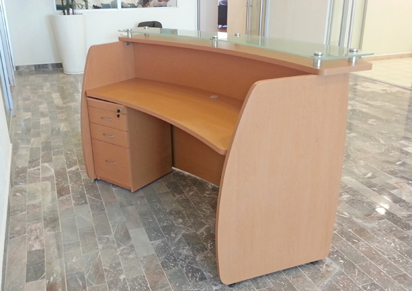modulo de recepcion para oficina con cajones