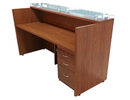 modulo de recepción para oficina con cristal o vidrio