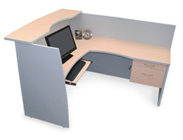 modulo de recepción para oficina en melamina