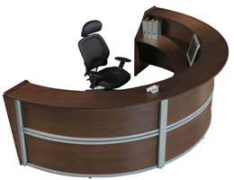 muebles para recepcion de oficina curvo