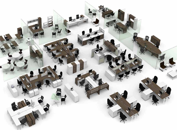 Muebles Tipo Cruceta para Oficina