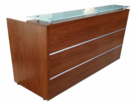 recepción para oficina con cristal o vidrio