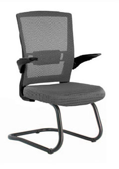 silla de visita con brazos abatibles
